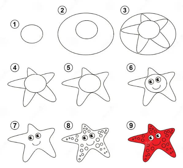 Dibujos de Estrella de Mar Brillante