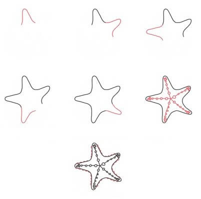 Dibujos de Estrella de Mar del Arrecife