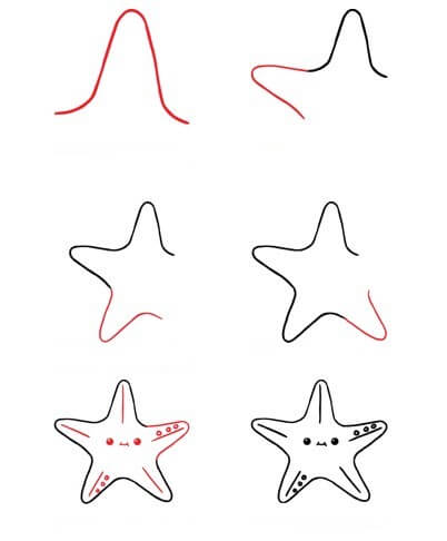 Dibujos de Estrella de Mar Encantadora