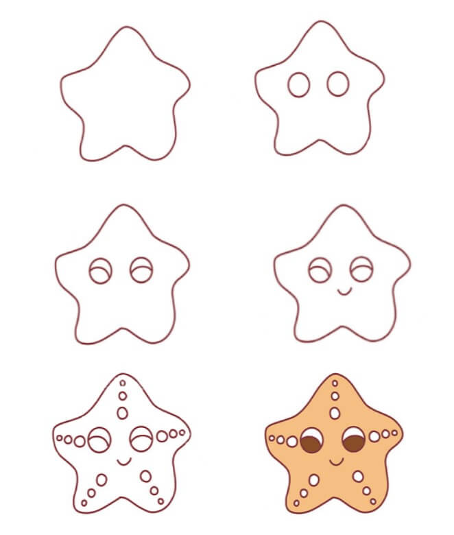 Dibujos de Estrella de Mar Fantástica