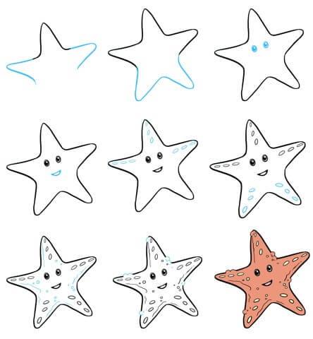 Dibujos de Estrellas de Mar