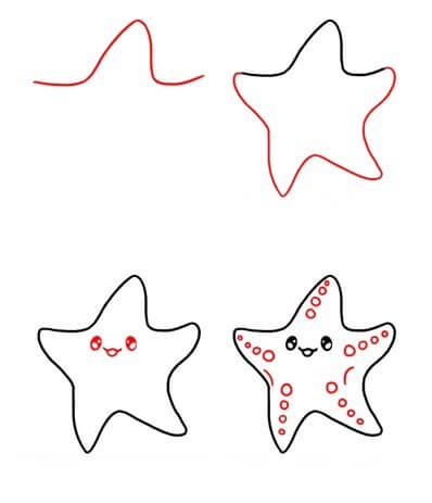Dibujos de Estrella de Mar Pequeña