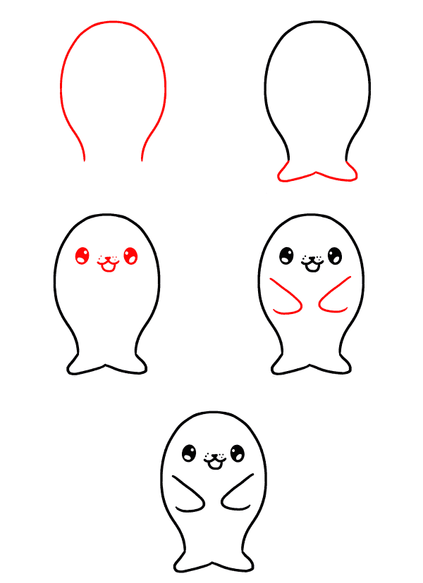 Dibujos de Foca Bebé