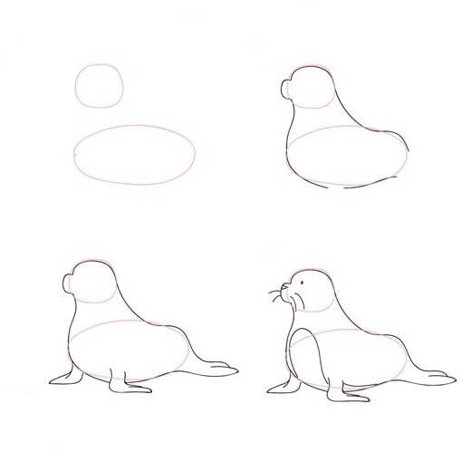 Dibujos de Foca Encantadora