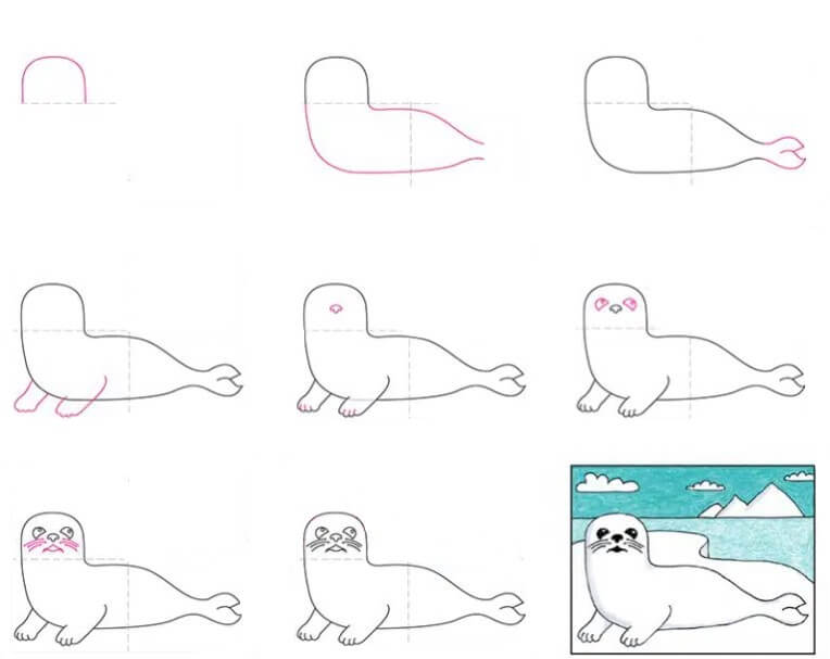 Dibujos de Foca Ártica
