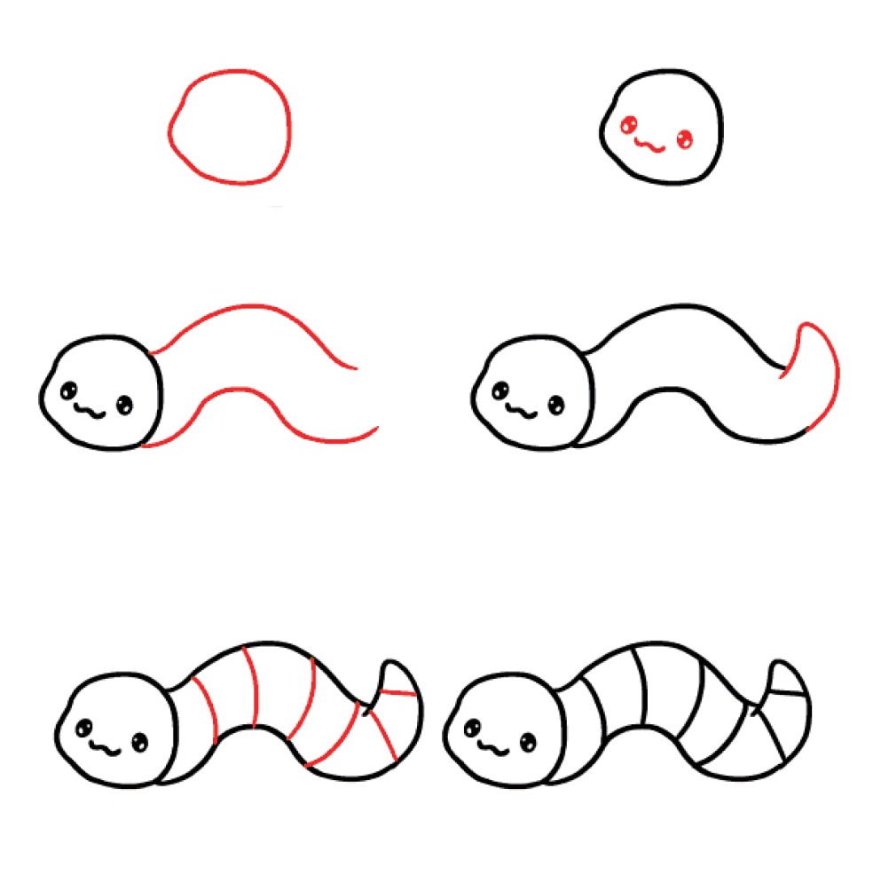 Dibujos de Gusano lindo