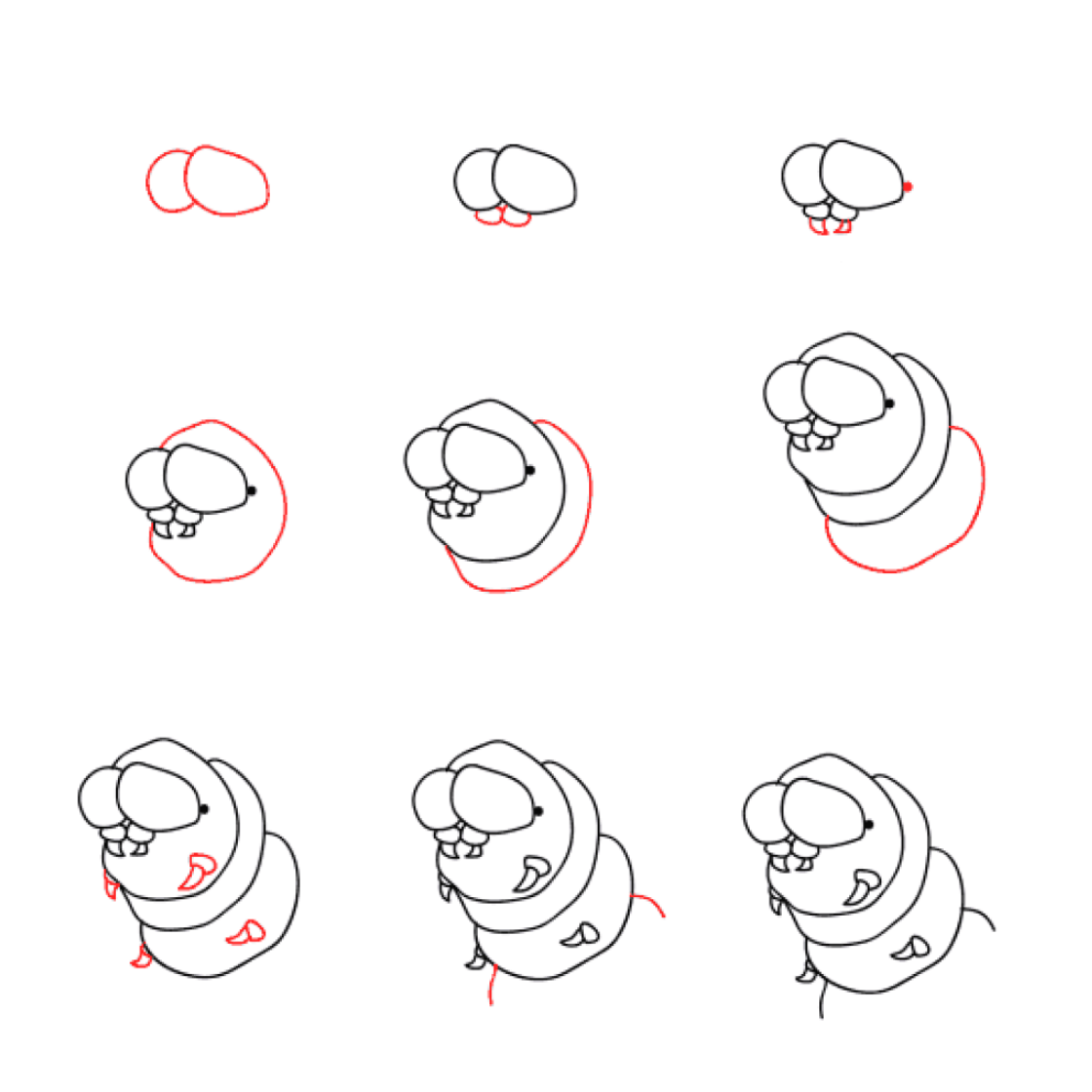 Dibujos de Gusano Peludo