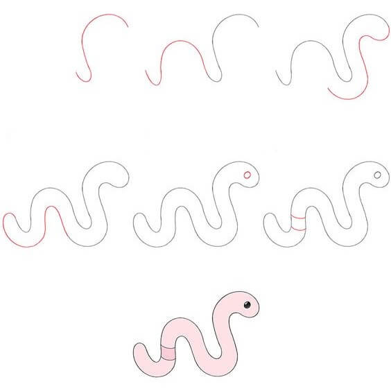 Dibujos de Gusano Pequeño