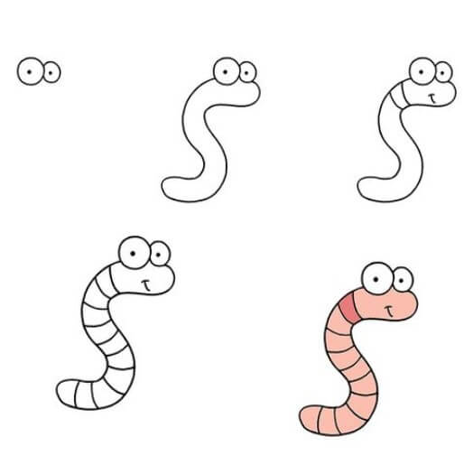 Dibujos de Gusano Rojo