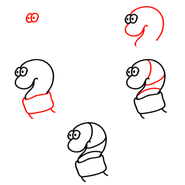 Dibujos de Gusano sobre una Hoja