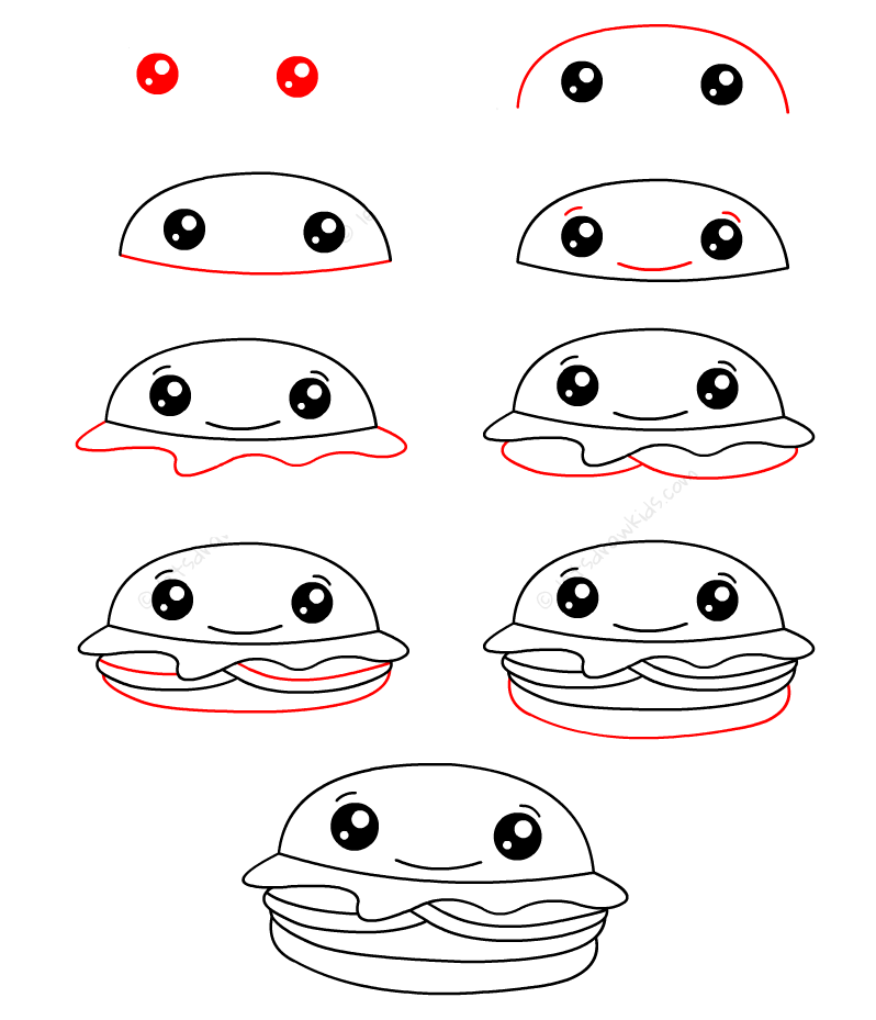 Dibujos de Hamburguesa completa
