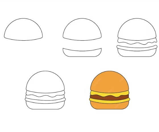 Dibujos de Hamburguesa crujiente