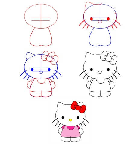 Dibujos de Hello Kitty Facil