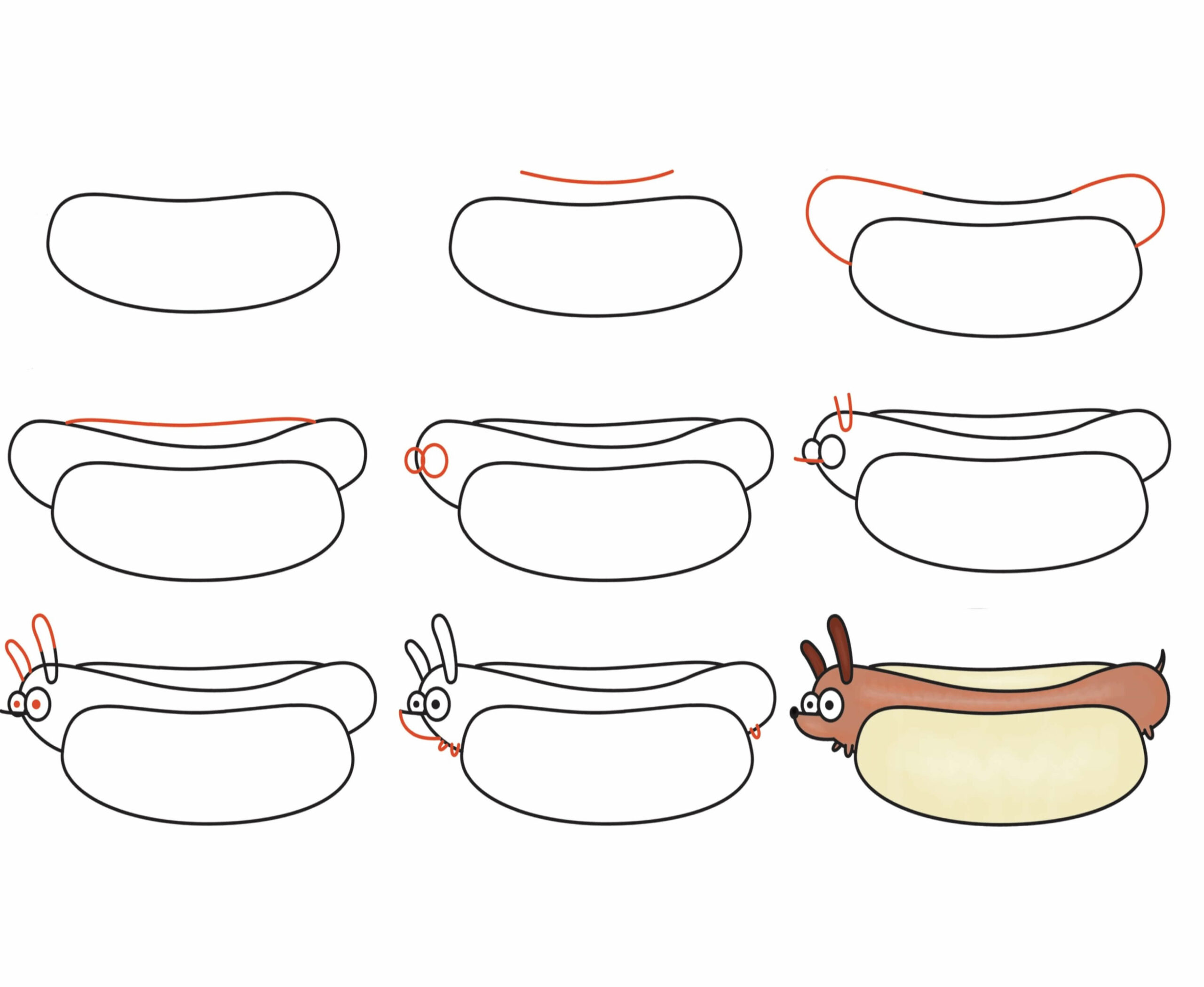 Dibujos de Hot Dog casero