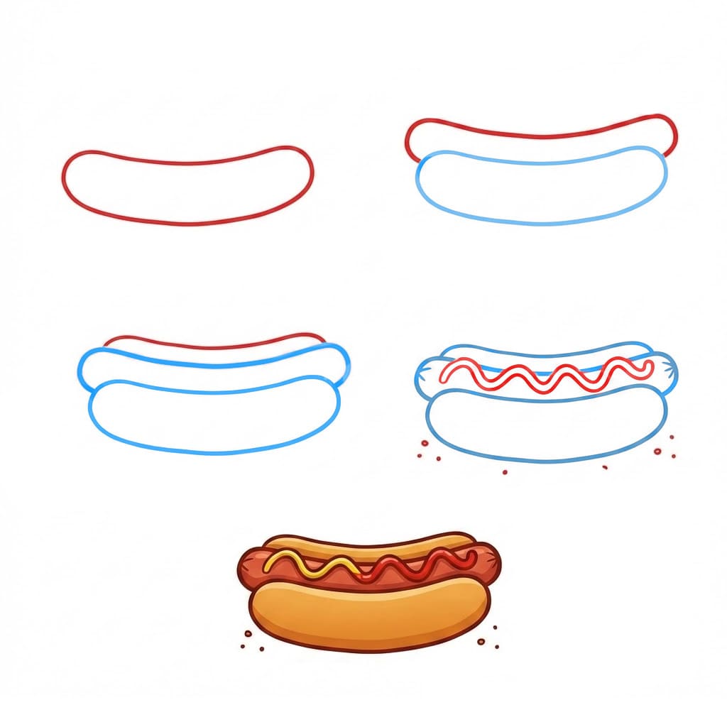 Dibujos de Hot Dog delicioso