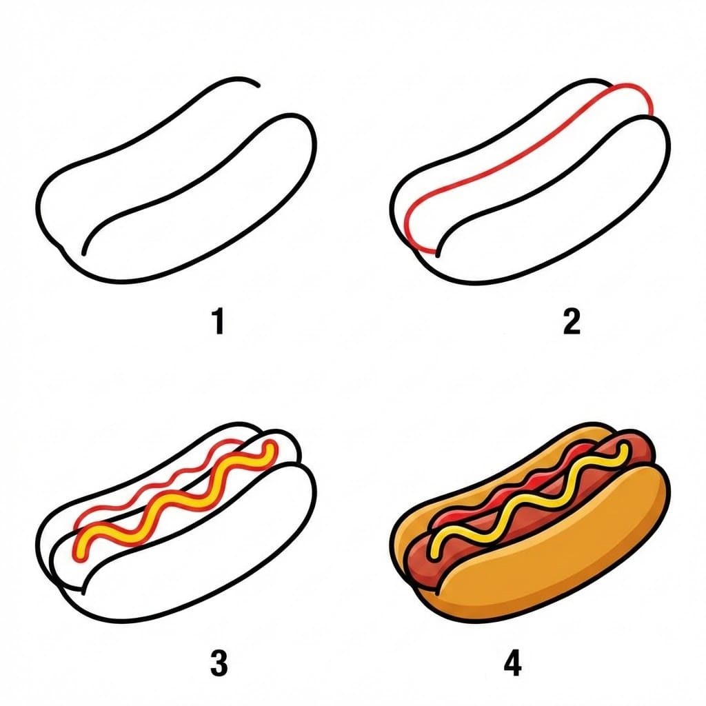 Dibujos de Hot Dog extra queso