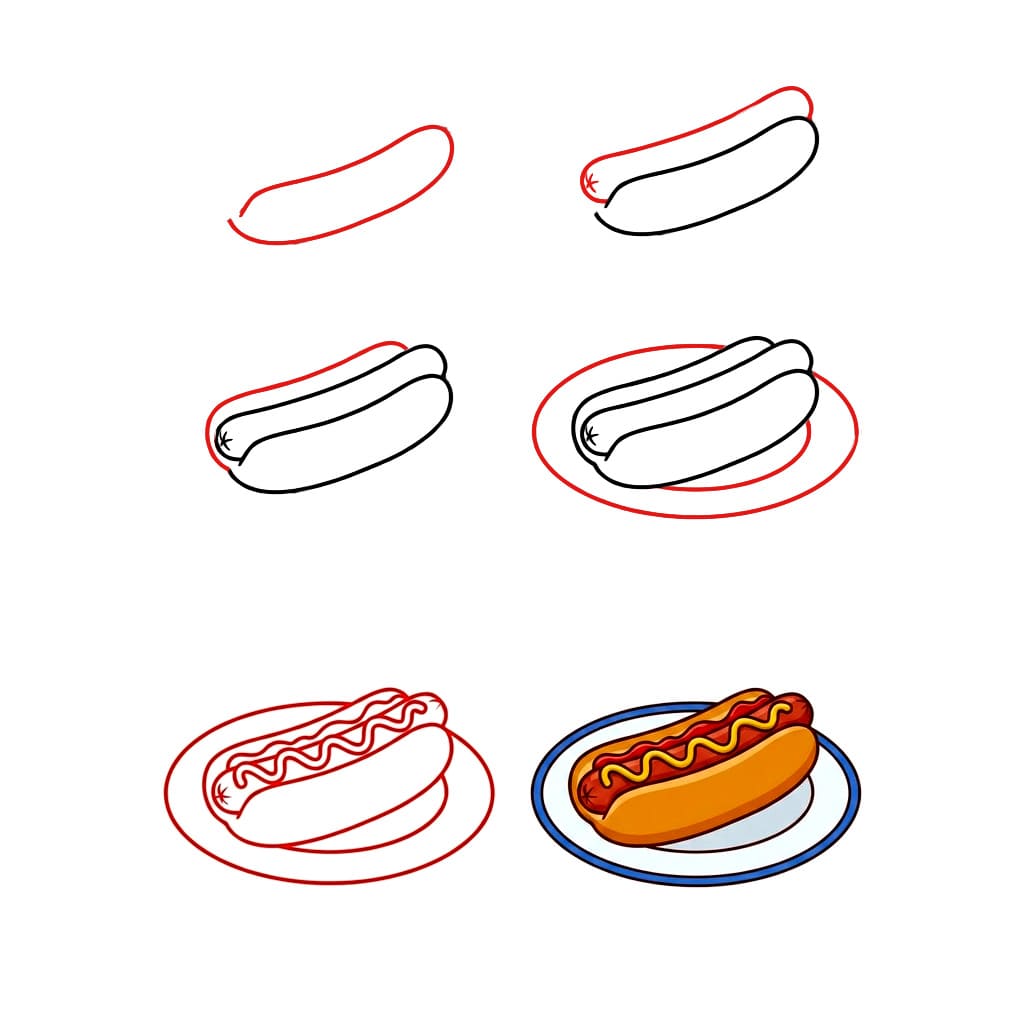 Dibujos de Hot Dog pequeño