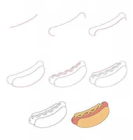 Dibujos de Hot Dog picante