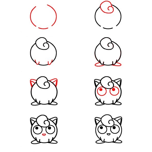 Dibujos de Jigglypuff feliz