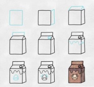 Dibujos de Leche con cacao
