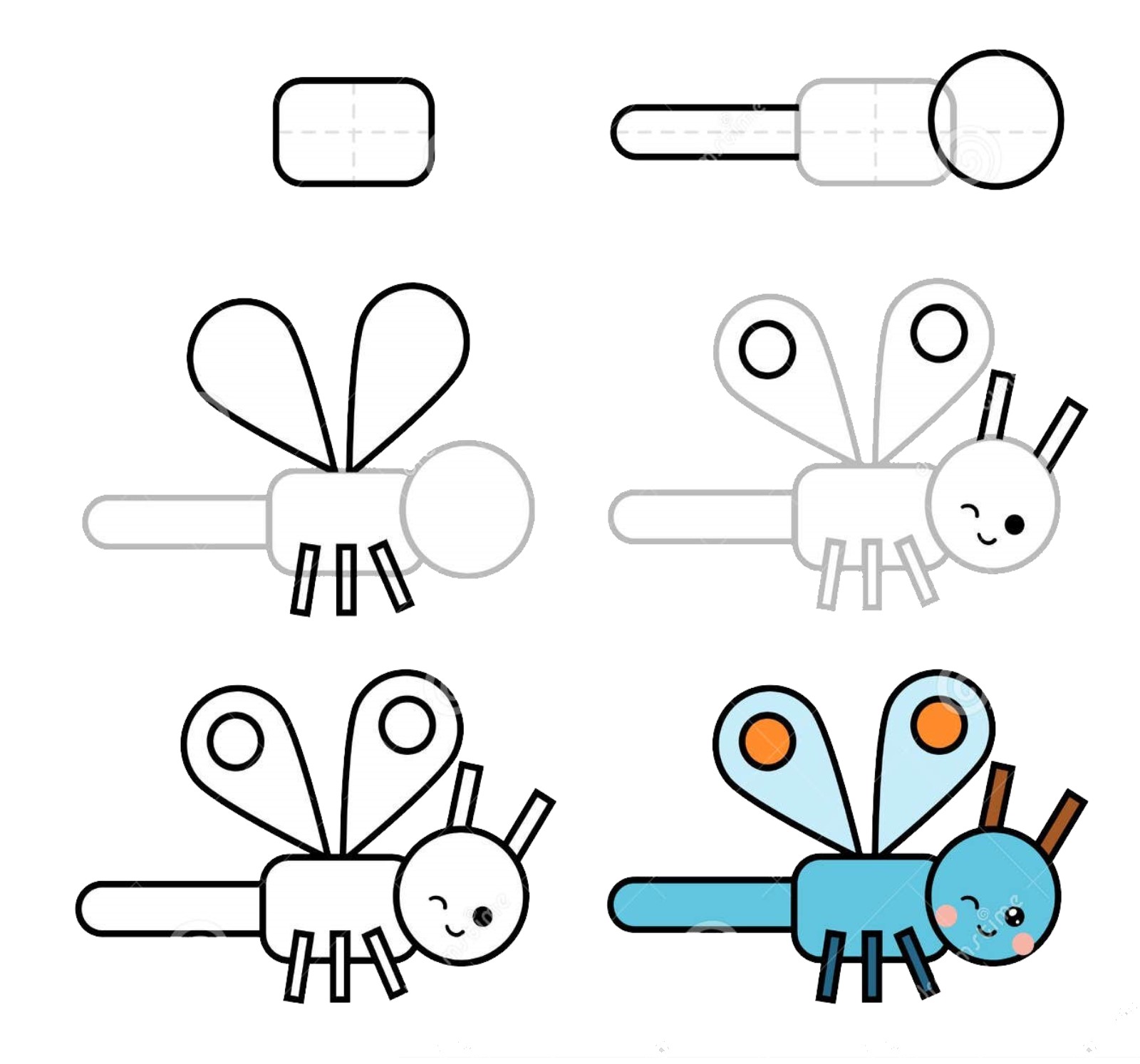 Dibujos de Libélula Adorable