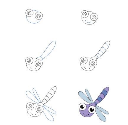 Dibujos de Libélula Cerca del Río