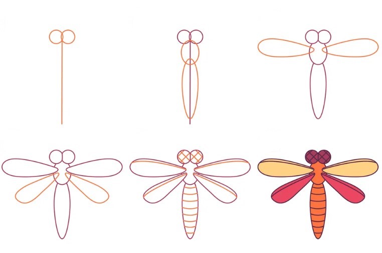 Dibujos de Libélula Roja