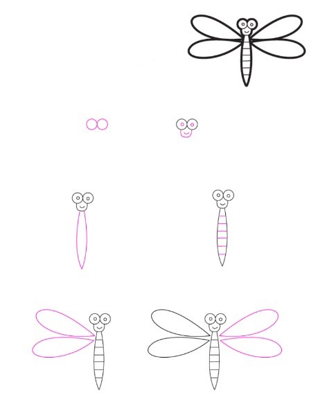 Dibujos de Libélula Silvestre