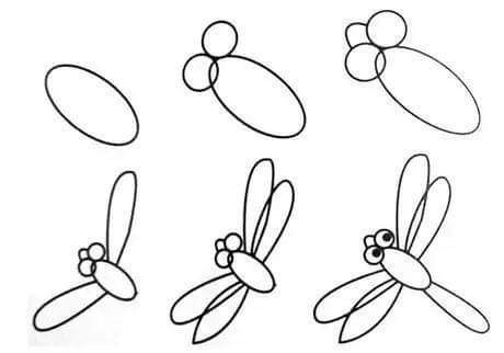 Dibujos de Libélula Tropical