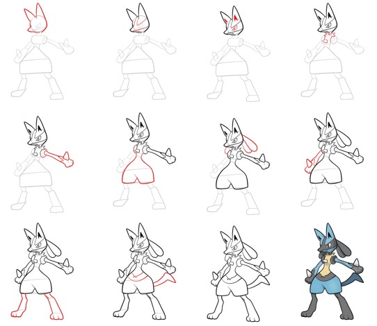 Dibujos de Lucario fuerte