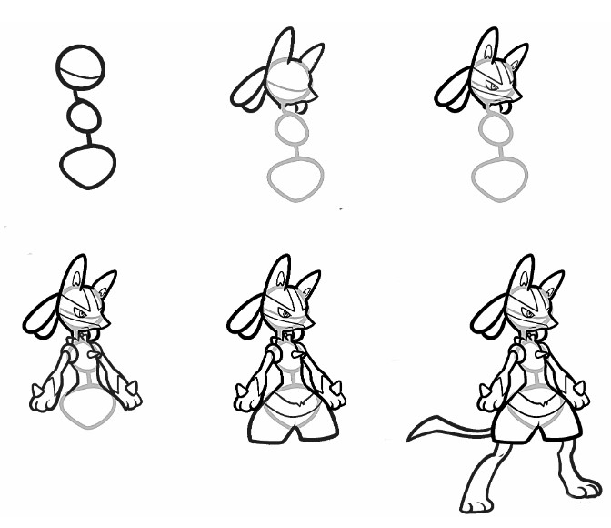 Dibujos de Lucario valiente