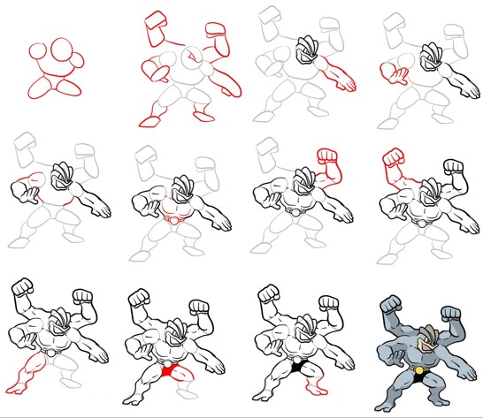 Dibujos de Machamp fuerte