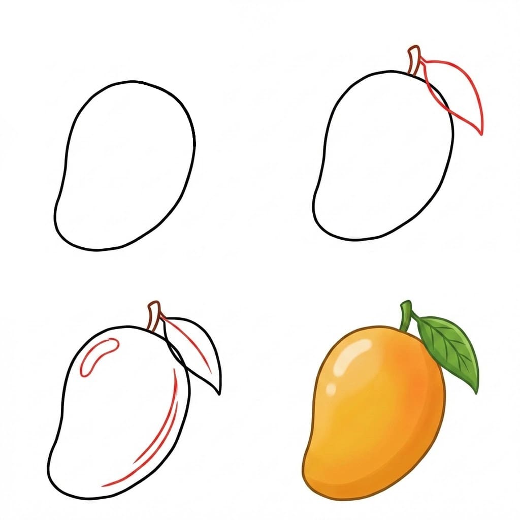 Dibujos de Mango colorido