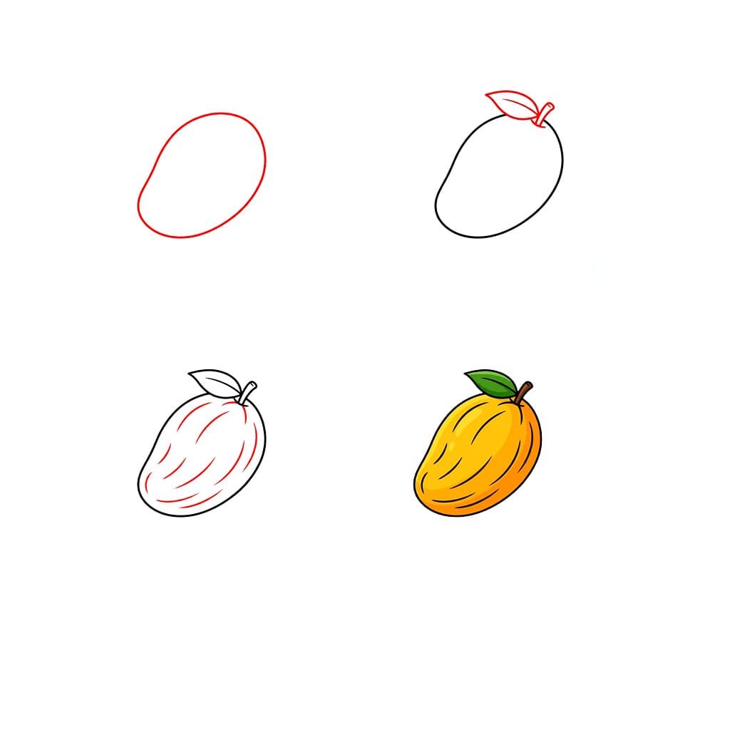 Dibujos de Mango con tallo