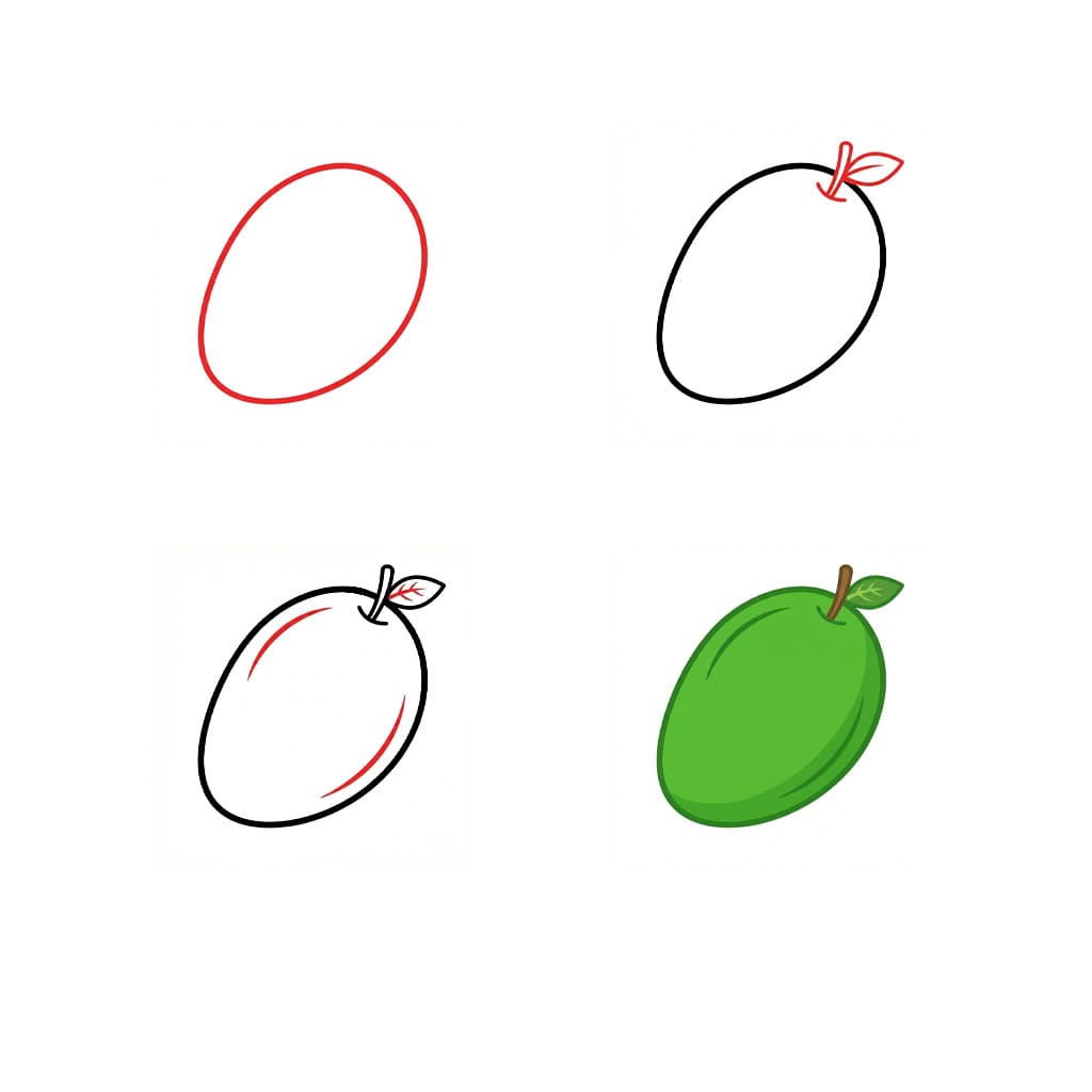 Dibujos de Mango en rodajas