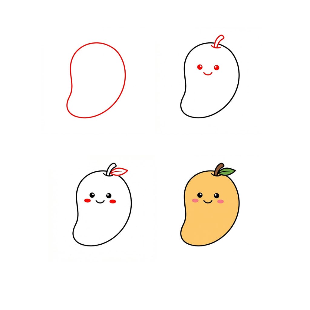Dibujos de Mango kawaii