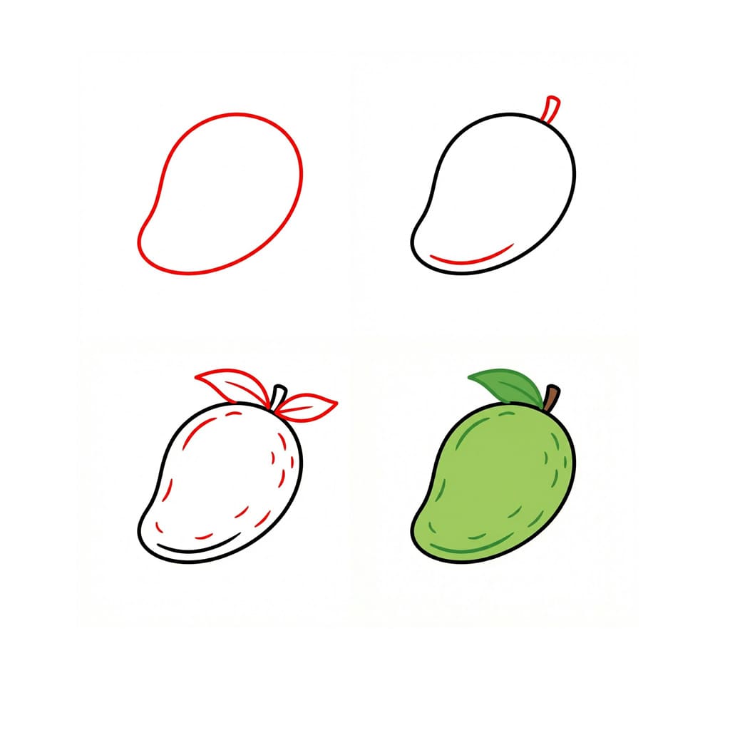 Dibujos de Mango partido