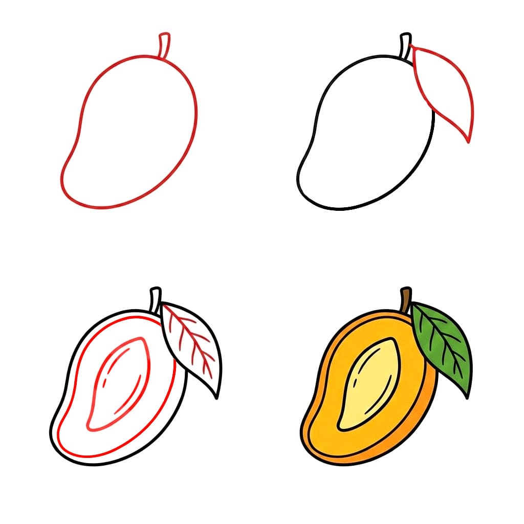 Dibujos de Mango pelado