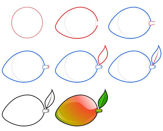 Dibujos de Mango rojo