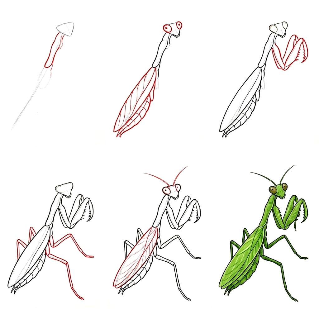Dibujos de Mantis Religiosa del Jardín