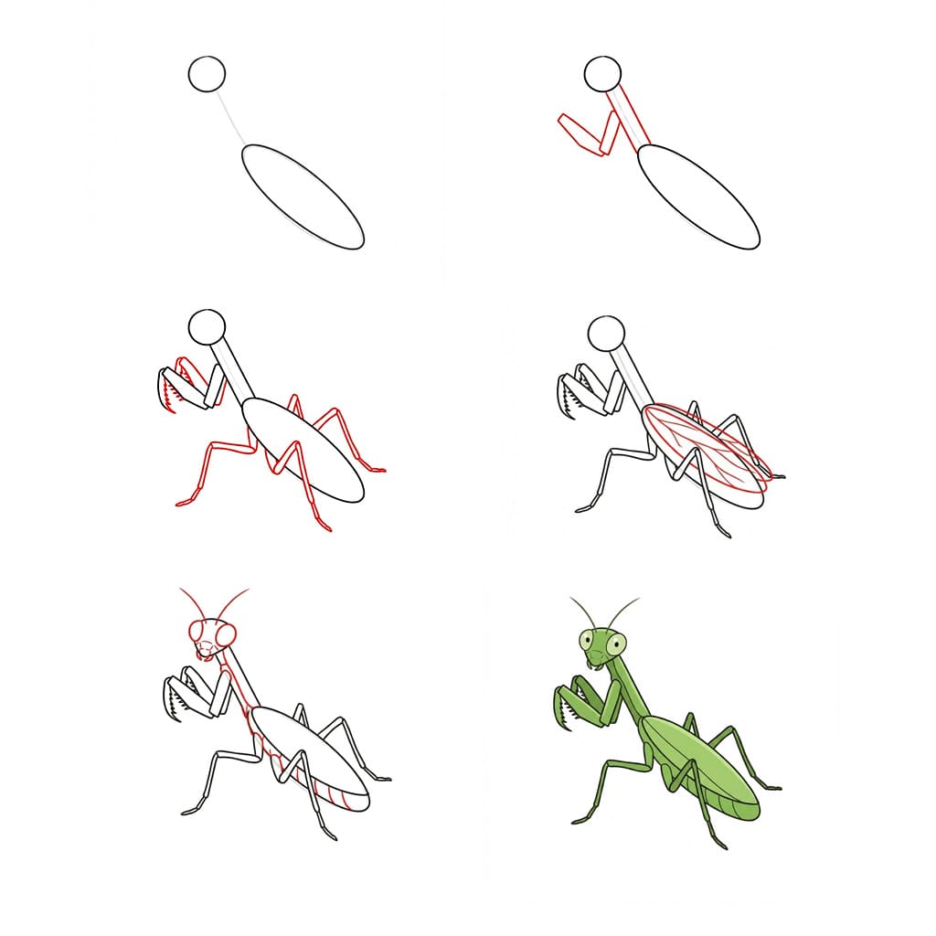 Dibujos de Mantis Religiosa Pequeña