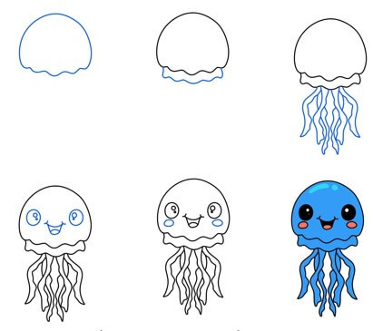 Dibujos de Medusa feliz