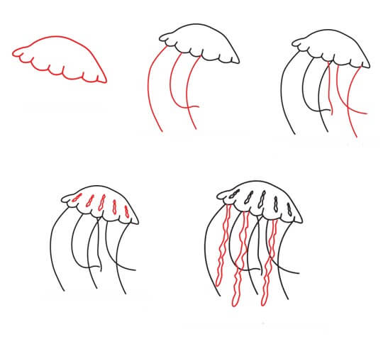 Dibujos de Medusa luminosa