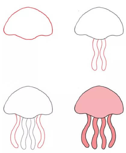 Dibujos de Medusa rosa