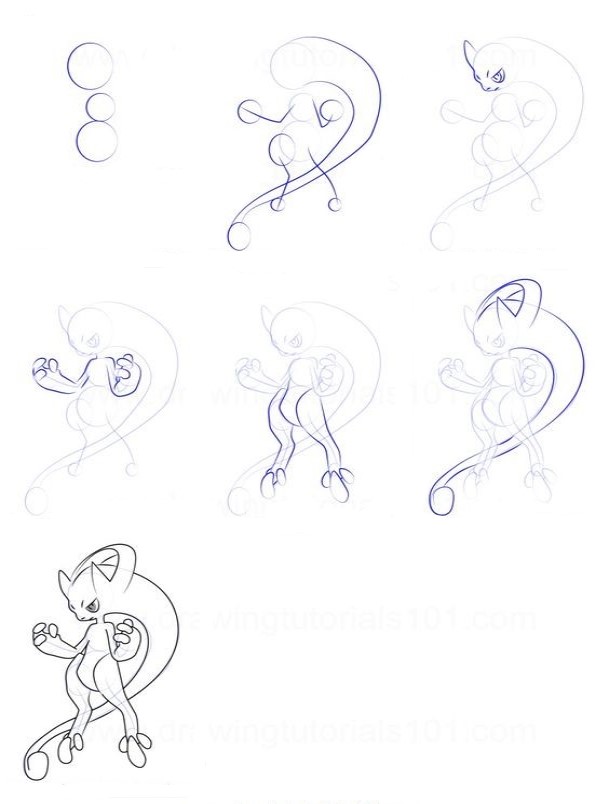 Dibujos de Mewtwo
