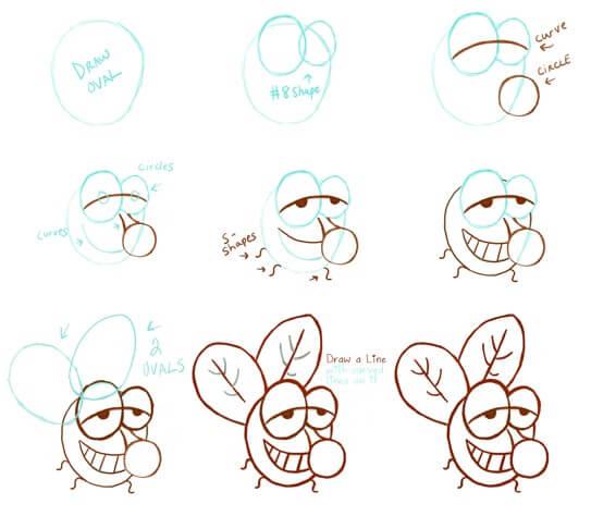 Dibujos de Mosca de Ojos Grandes