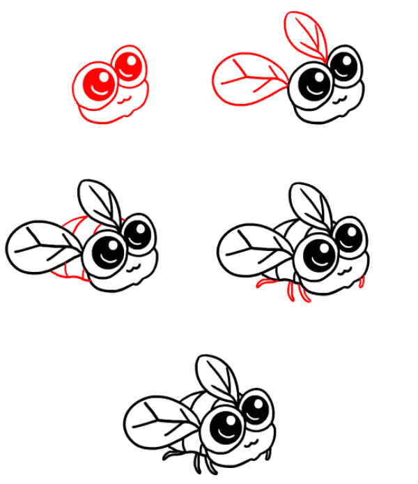 Dibujos de Mosca Encantadora