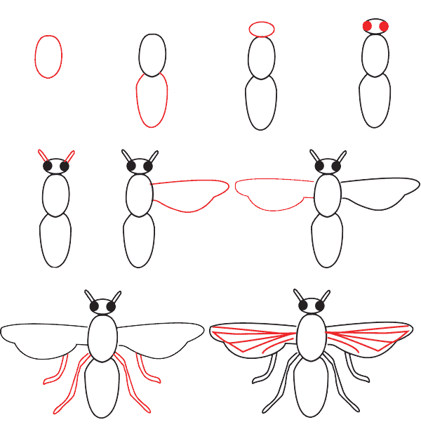 Dibujos de Mosca Fantástica
