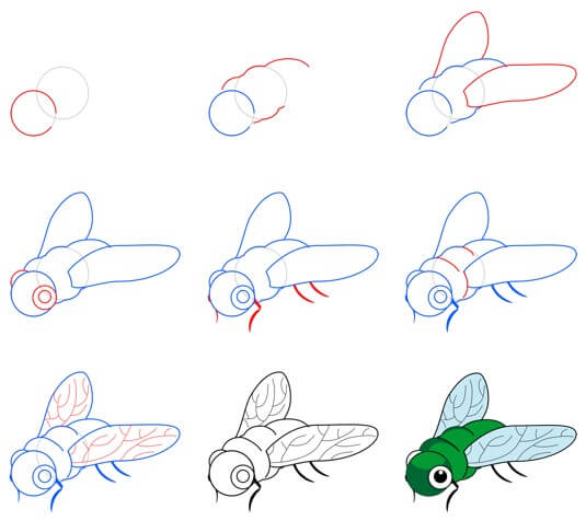 Dibujos de Mosca Verde