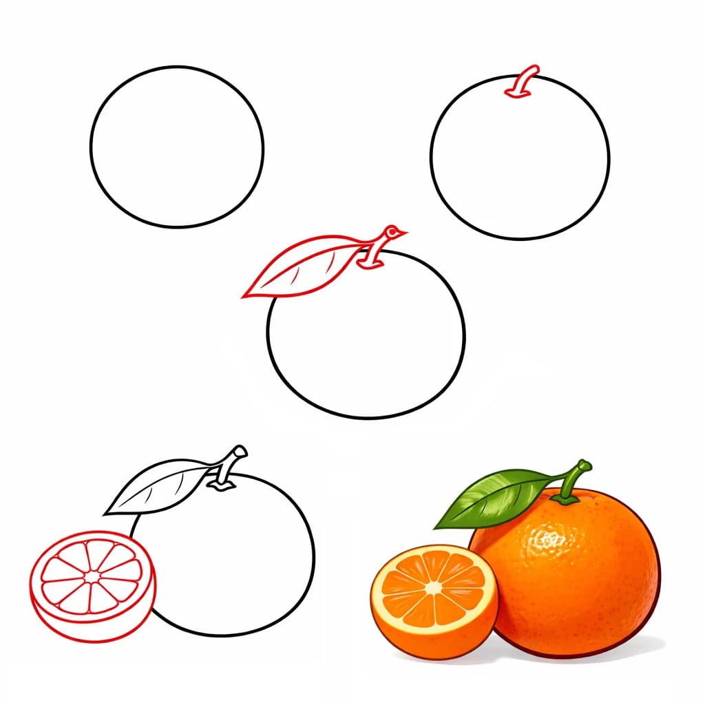 Dibujos de Naranja adorable